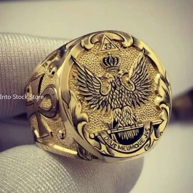 Bague D'aigle Volant En Acier Titane Pour Hommes,Bijou De