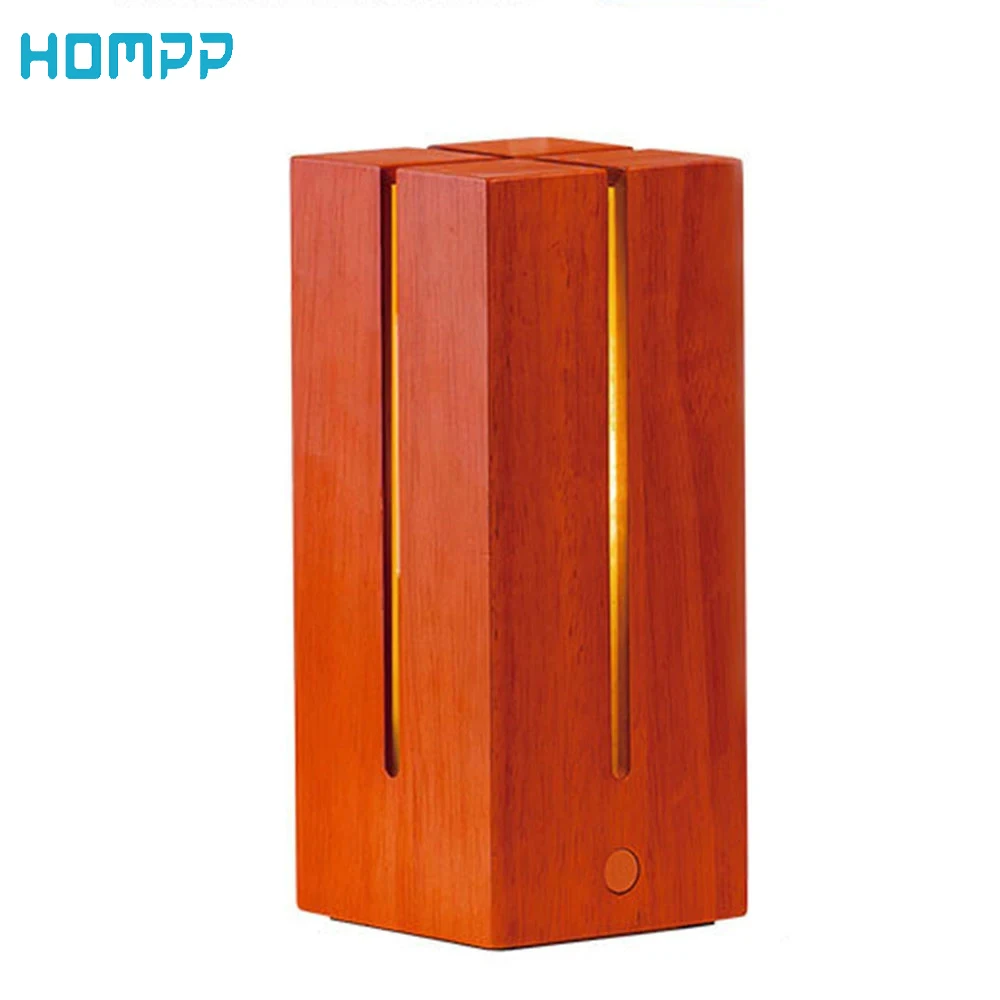 Solid Wood Aroma Diffuser Spray Humidifier Household Mute Night Light Wooden Aromatherapy Machine Waterless Off Chinese Style