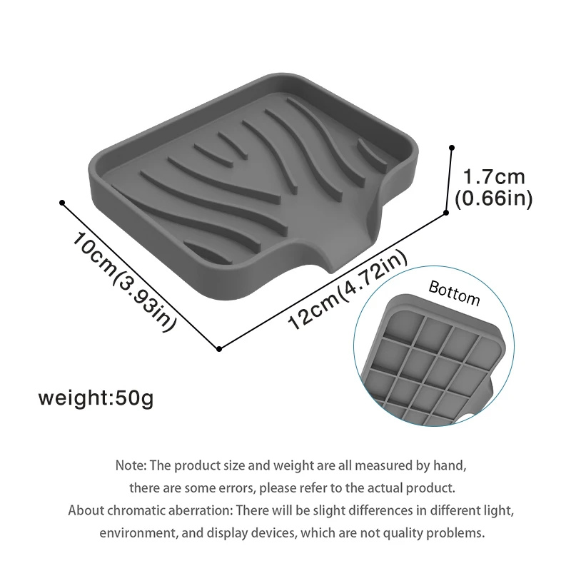 Sink Faucet Splash-Proof Drain Rack Non-slip Countertop Pad Silicone Soap Holder Basket Kitchen Sponge Wipe Shelf