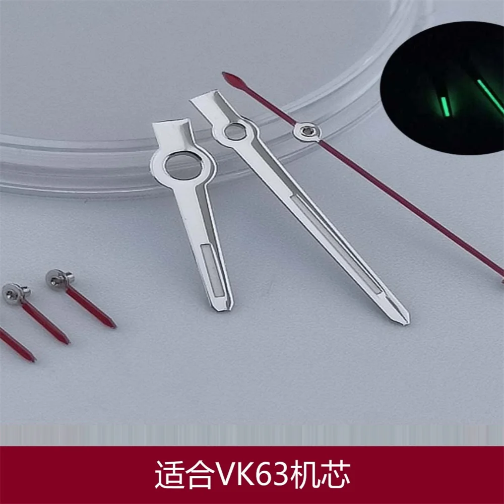 Watch Accessories Watch Hands for VK63 VK63A quartz Movement Green Lume