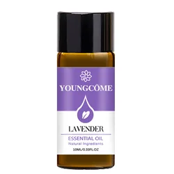YOUNGCOME10ML/5ML Lavender Blossoms Essential Oil For Aromatic Diffuser Humidifier Massage Candles Soap Perfume lotions Making