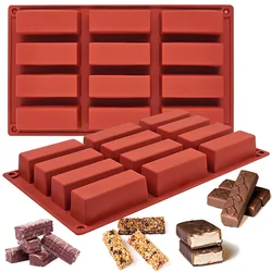 12-Cavity Rectangle Silicone Mold - Round (1pcs random color)