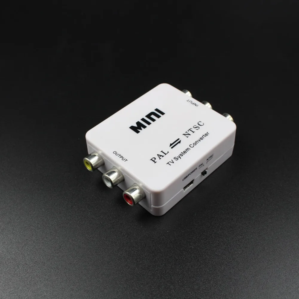 Signal Conversion PAL To NTSC Converter Connection Box Video Converter Bi-directional White