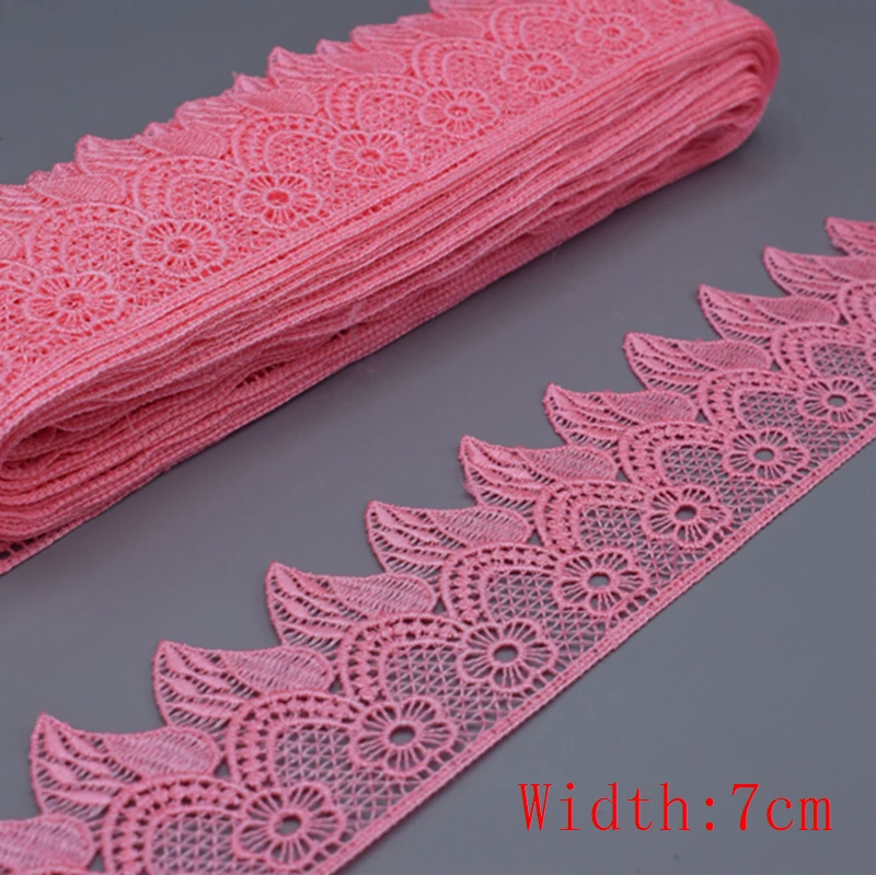7cm Wide Crochet Embroidery Lace Ribbon DIY