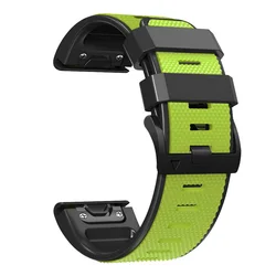 Versatile Silicone Quickfit Watch Strap - 22mm & 26mm - 26mm Instinct 3 50mm (Green black)