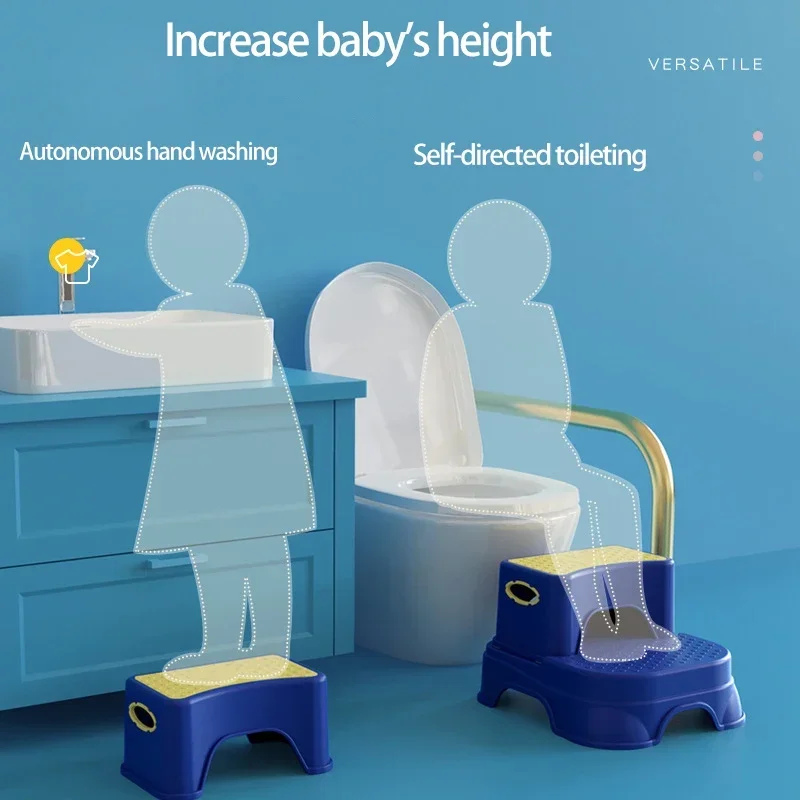 Two Step Kids Step Stools Toilet Potty Training Stool Versatile Toddler Stool for Bathroom Kitchen-Non Slip Comfort and Safety step stool