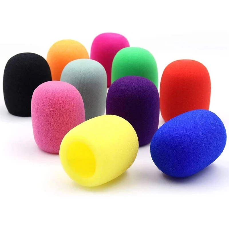 Microphone Cover Windscreen Foam Cover Pop Filter 1Pc 10 Colors for Studio Interview Karaoke DJ