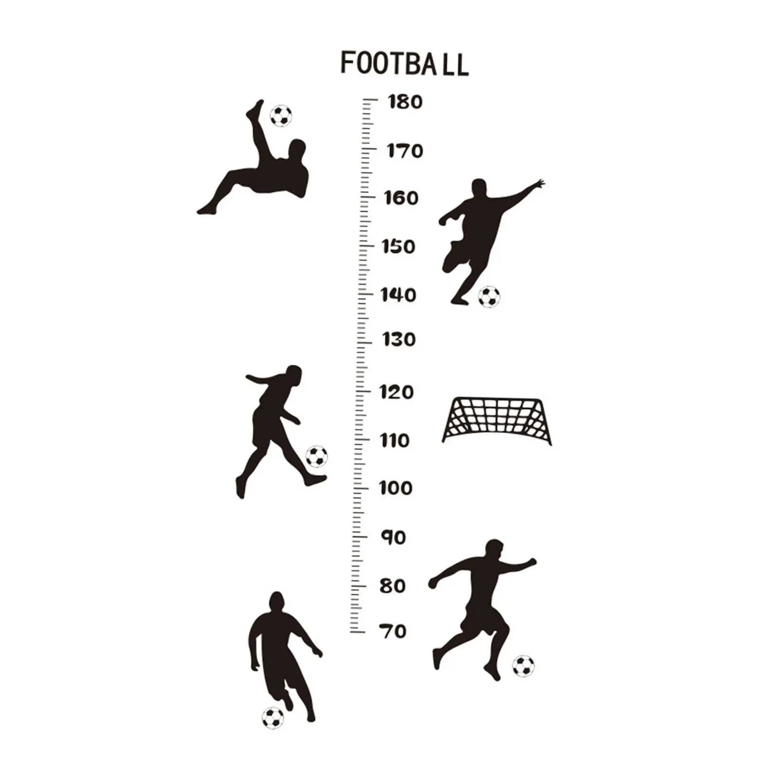 Height Chart for Kids Football Wall Stickers for Playroom Kids Room Walls
