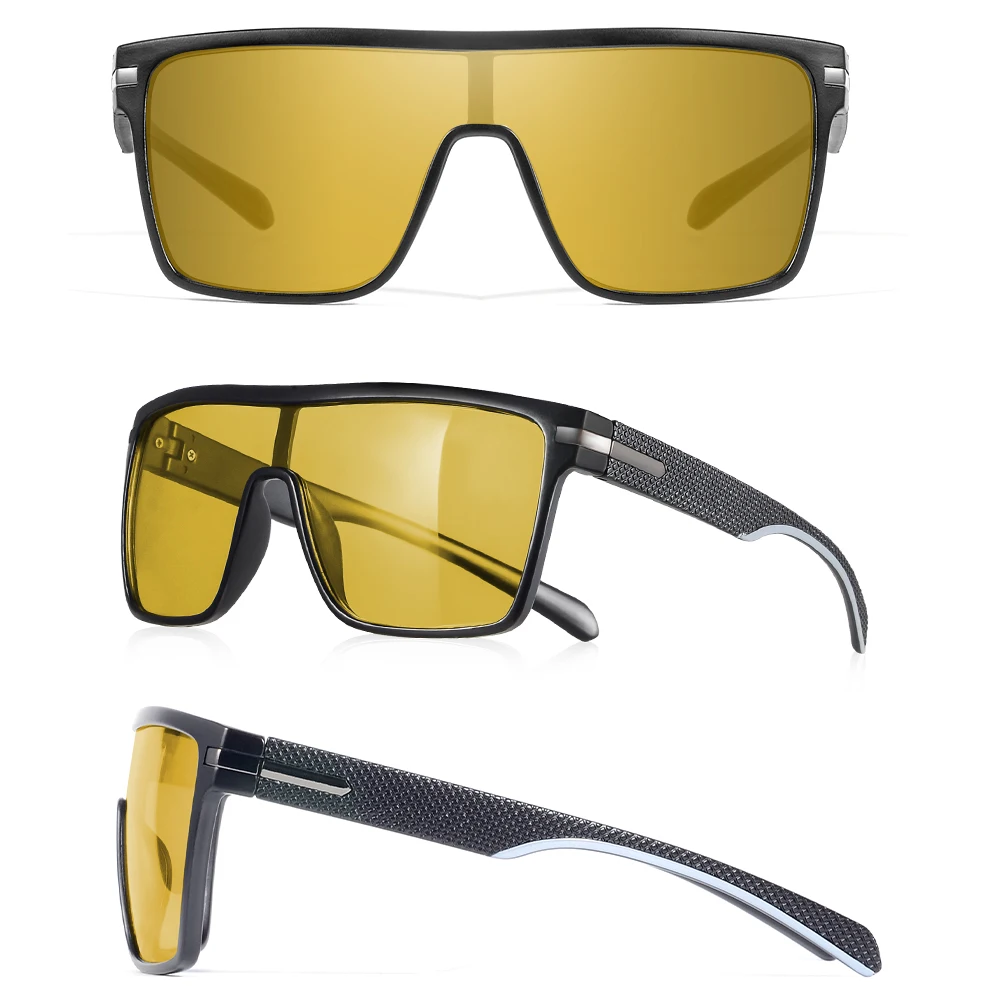 CRIXALIS Square Photochromic Polarized Sunglasses Men Women Outdoors Night Vision Anti-glare Driving Sun Glasses Goggles UV400 night vision sunglasses,photochromic sunglasses,night vision glasses,irregular square sunglasses,driving sunglasses