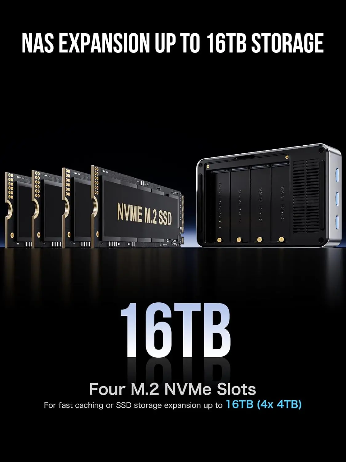 GMKtec G9 4 Bay Mini PC Intel N150 LPDDR5 12GB 64GB eMMC Ubuntu SSD NVMe*4 Win11 Pro WiFi6 BT5.2 Desktop Mass Storage Computer 5