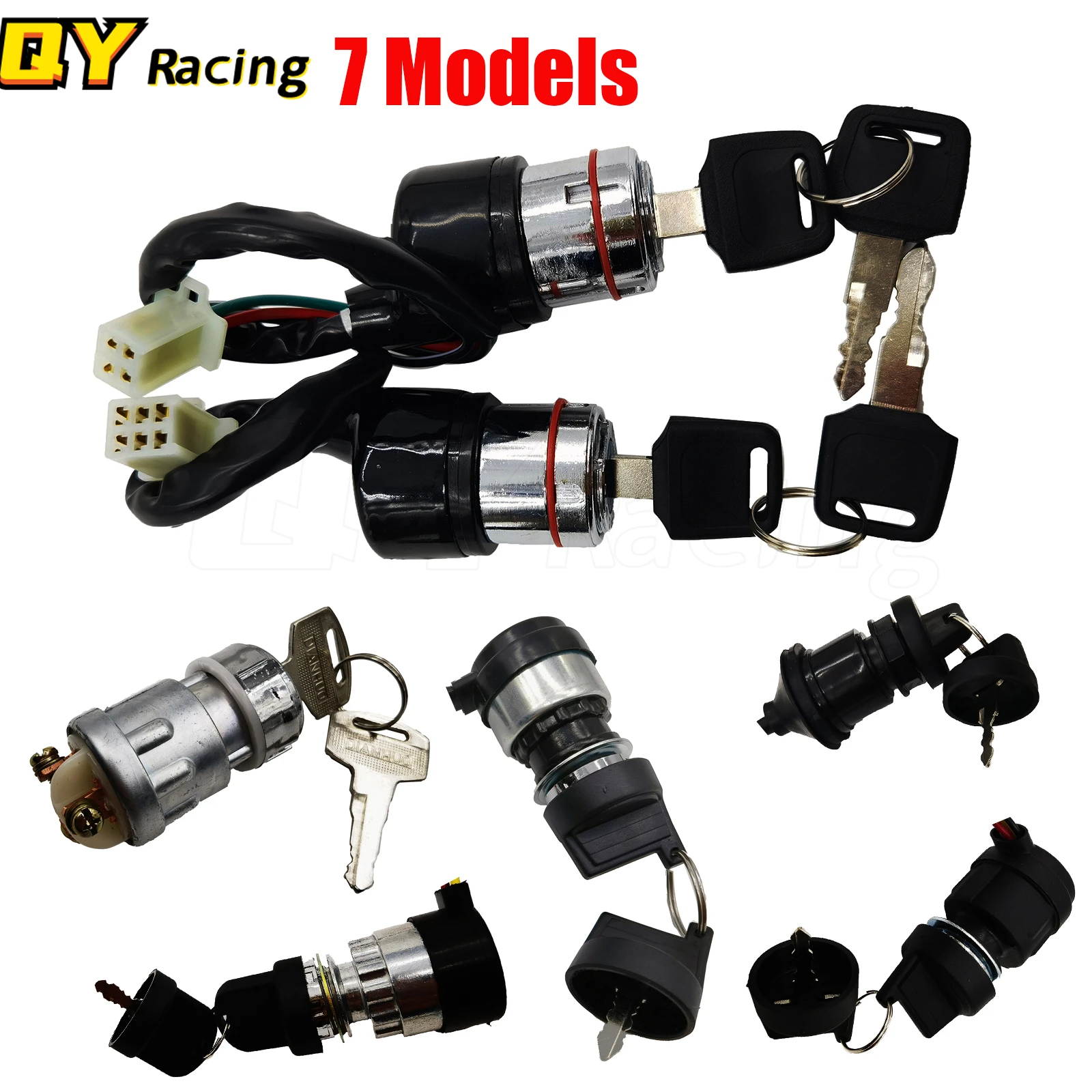 3/4/5/6 Wires ATV Quads Ignition Key Switch For Honda Yamaha Suzuki