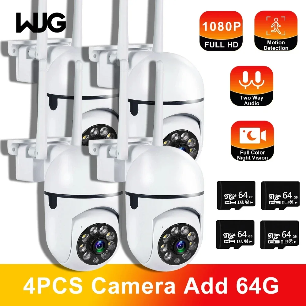 WJG Wi-fi surveillance camera 1080P 5Ghz Wifi camera outdoor security protection 4.0X zoom for home wifi camera waterproof