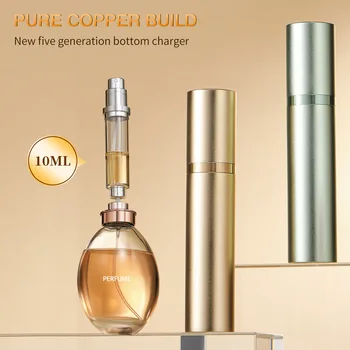 10ml Mini Refillable Perfume Bottle with Spray Scent Pump Portable Travel Empty Cosmetic Containers Mini Spray Atomizer Bottle