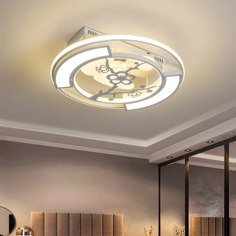 Modern Ceiling Fans Light For Large House Home Fan With LED And Remote Control Hanging Lamp For Living Room Bedroom AC Cast Iron