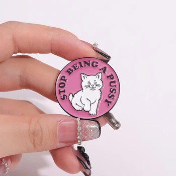 Cartoon Cat Enamel Pins Brooches Lapel Badge 3