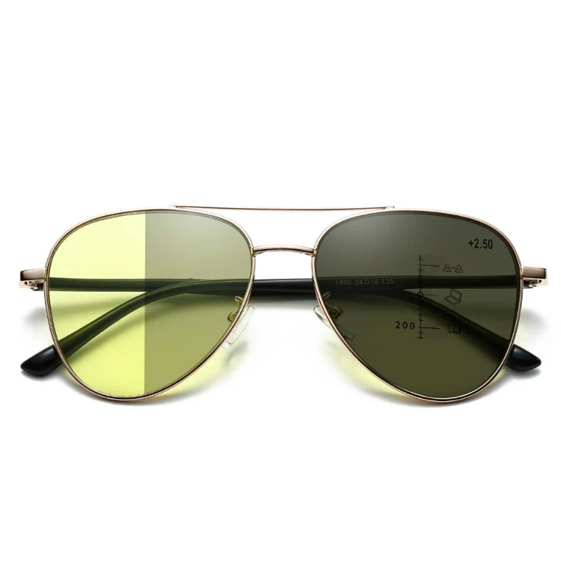 Night Vision Anti Blue Light Color Changing Presbyopia Glasses Near Far Use Reading Eyewear Toad Shaped Photochromic Glasses 3