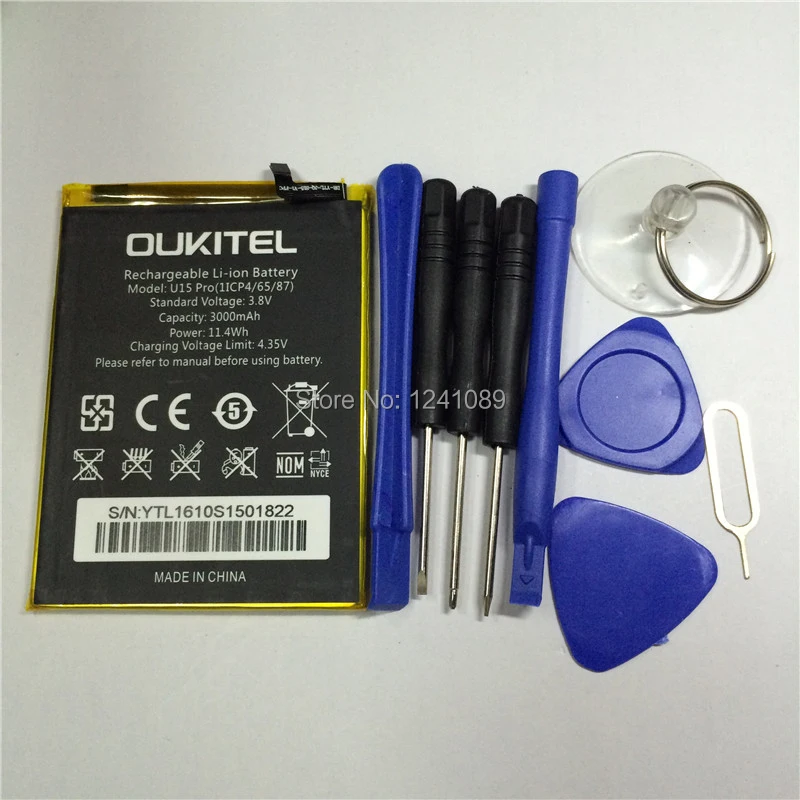 

Аккумулятор для OUKITEL U15 pro, 100% мАч, 3000 дюйма