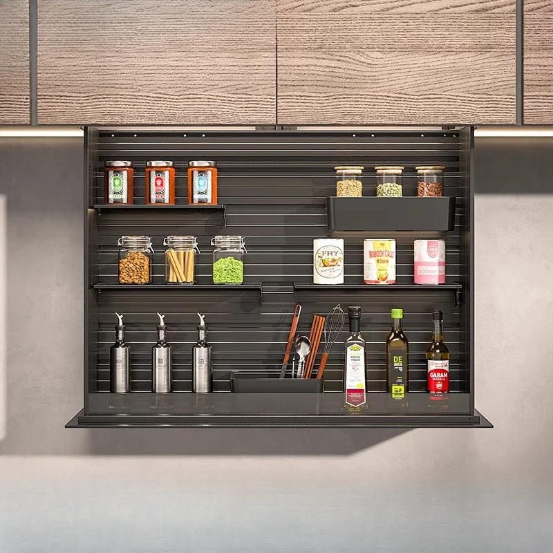 Intelligent electric hanging cabinet lifting basket kitchen cabinet vertical pull-down rack