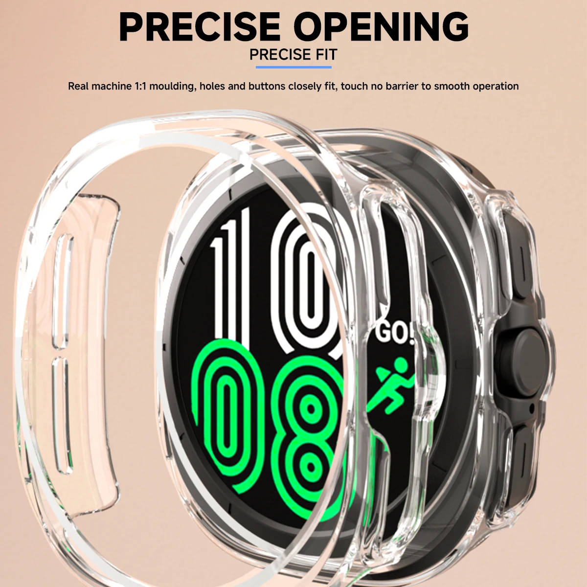 Sport Silicone Band with Protective PC Case for Smartwatch - Ultra 47mm