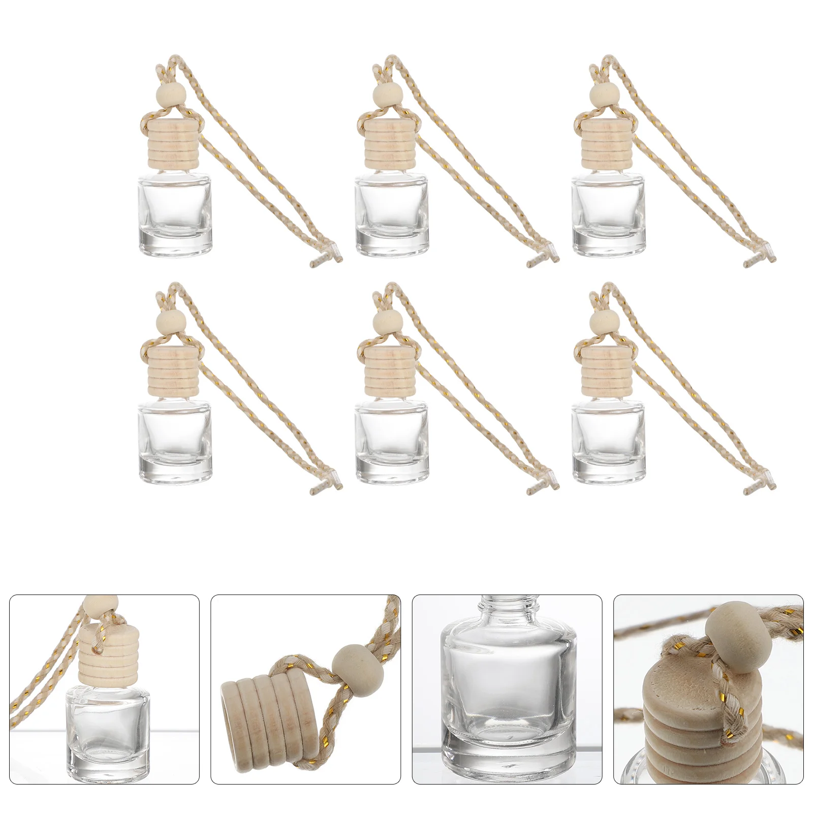 

6 Pcs Car Perfume Bottle Air Freshener for Fragrance Diffuser Refreshner Aromatherapy