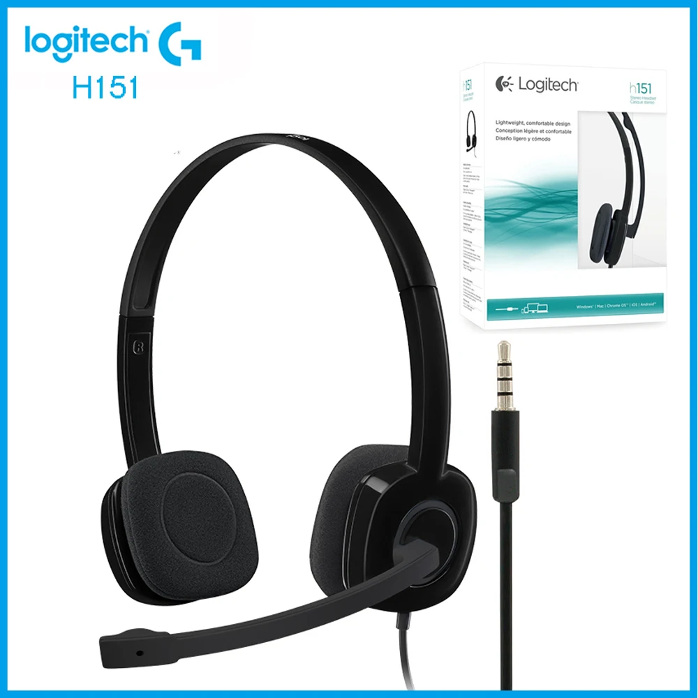 Logitech H151 Stereo Headphones Multidevice headsets with inline