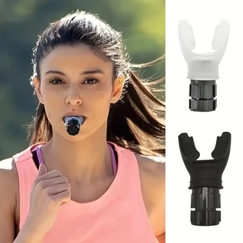 Allenatore di respirazione Muscoli respiratori addominali Esercitatore polmonare leggero portatile Dispositivo compatto per esercizi di respirazione in silicone