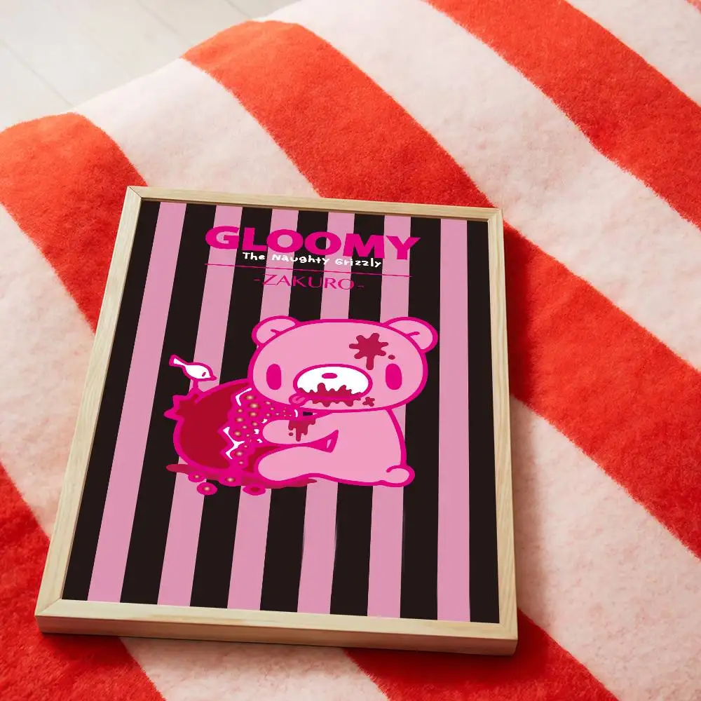 C-Cartoon G-Gloomy Bear Vintage-Poster, klebrige Whitepaper-Drucke, Poster, Kunstwerk, Poster, Wandaufkleber – Detail 5