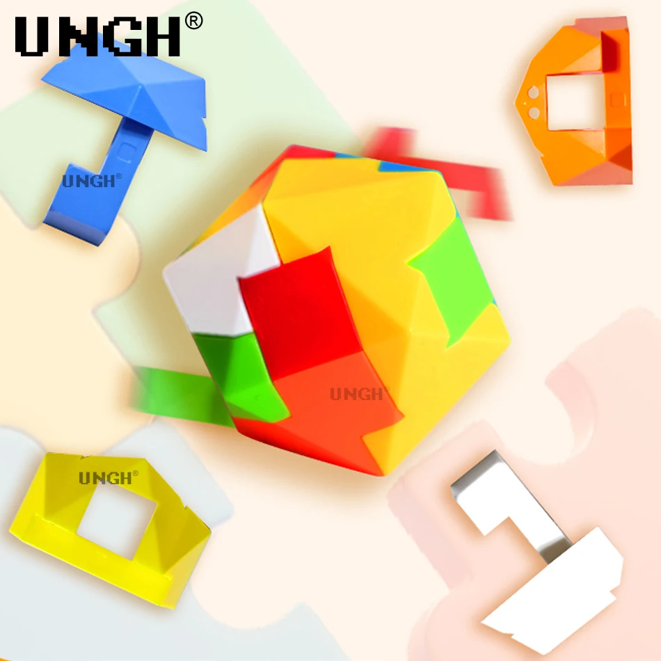 6pcs/set Luban 3D Puzzle Magic Cube Intellectual Children Lock Brain Teaser Game Educational Toys for Kids Adult Antistress fidget toys,puzzle toys,anti stress toys,puzzle cube,magic puzzle cube