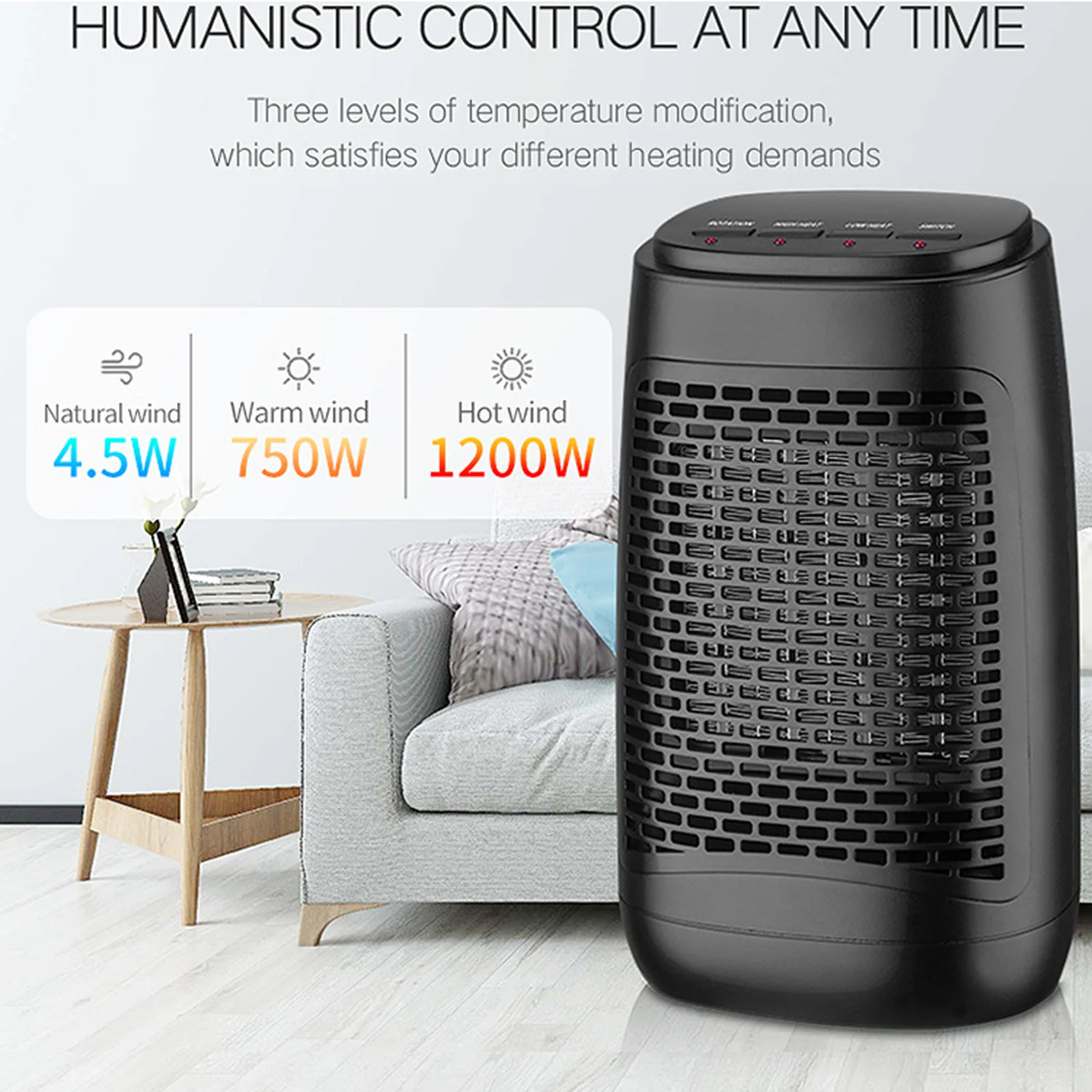 220-250 Space Heater Adjustable Personal Fan Fast Heating Ceramic Safety  Bedroom Living Room Kitchen Desk Decor - AliExpress