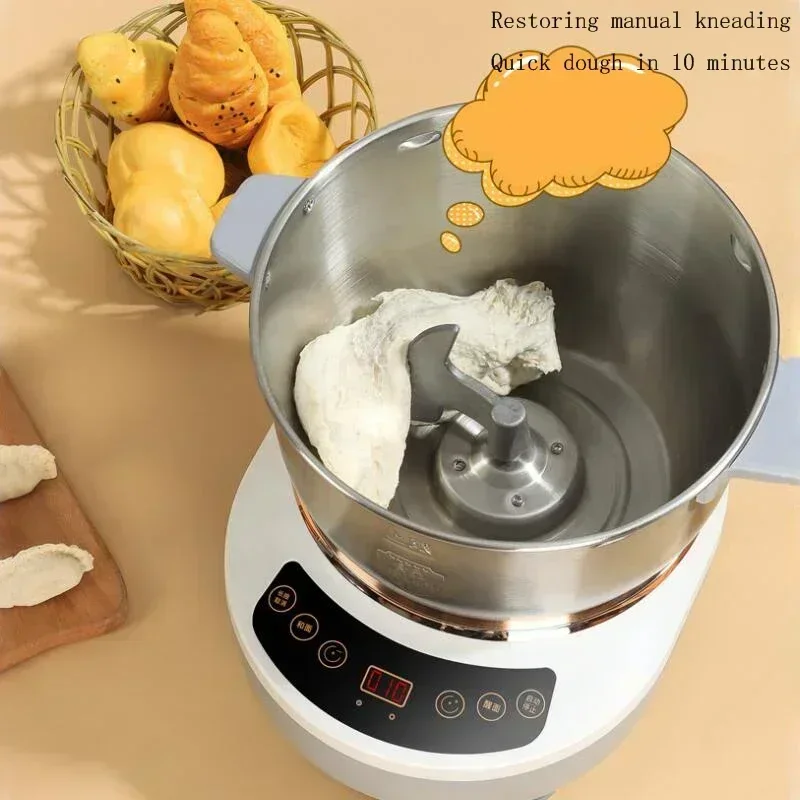 Household electric dough mixer kneading machine automatic flour fermentation stainless steel food mixer 6