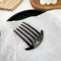 Wide Teeth Acetate Hair Combs Anti-static Traveling Colorful Hairdressing Comb Salon Styling 6 Teeth Massage Hair Brush 2