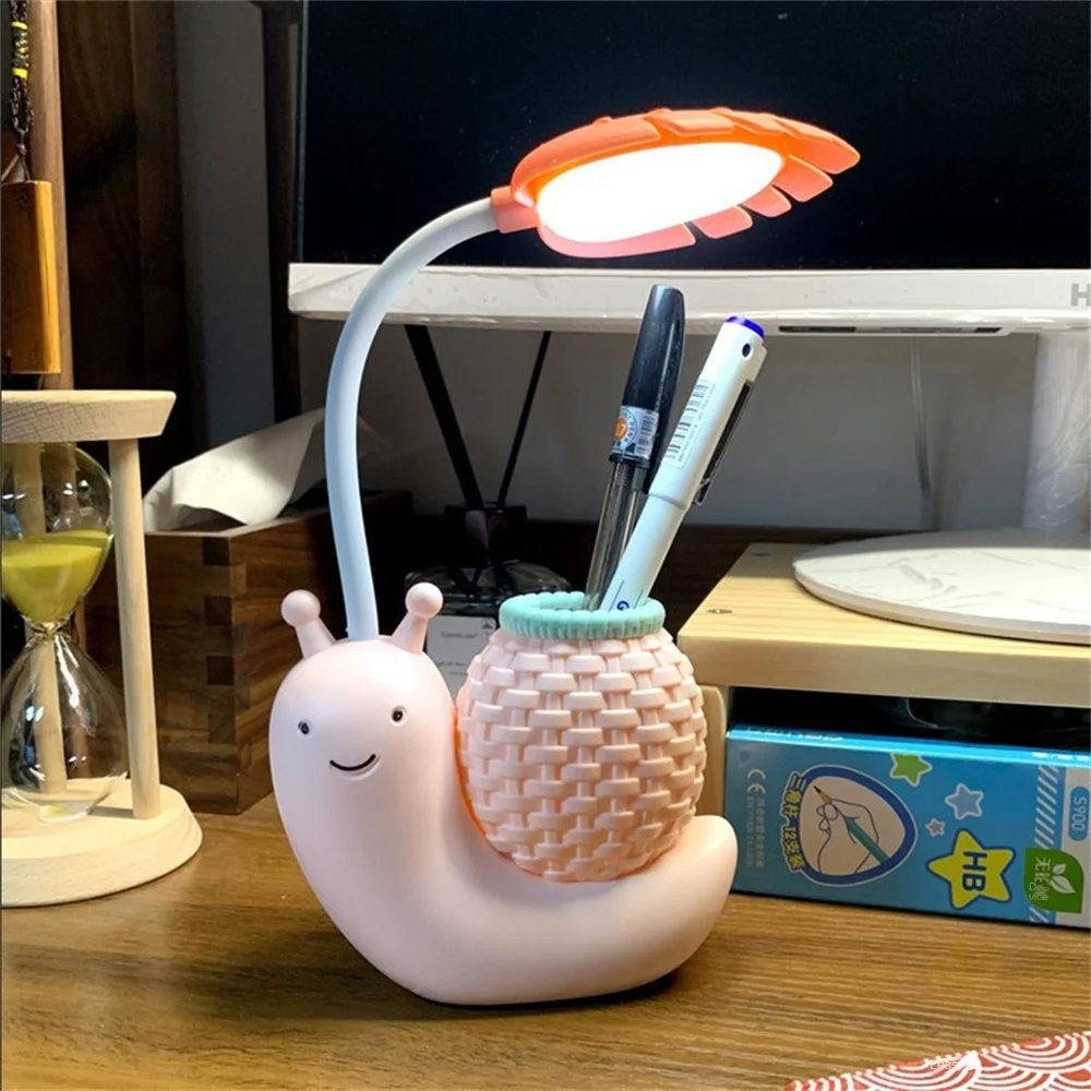 Cartoon LED Snail Desk Lamp Children Bedroom Night Light  Reading Study Birthday Christmas Gift Home Decorations Eye Protection 3