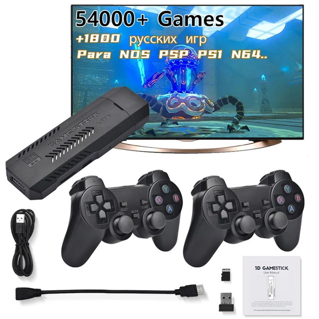 2023 New Gspro Video Game Console 4k Hd Tv Game Stick Retro.