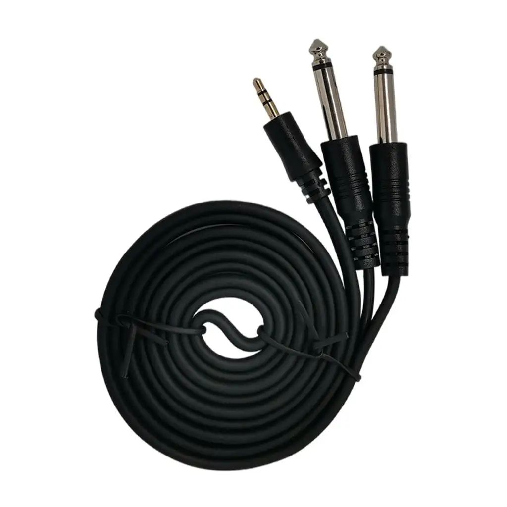 2x 금도금 3.5mm 1/8인치 TRS - 듀얼 6.35mm 1/4인치 TS 모노 Y-케이블 분배기