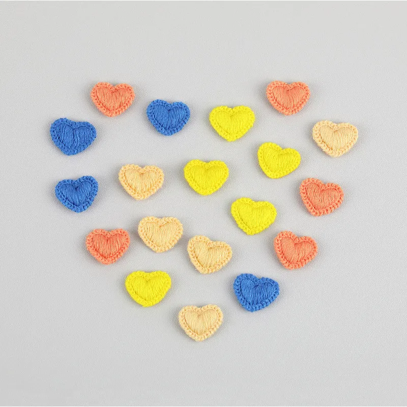 

30 шт. мини вышитая ткань с аппликацией в форме сердца, нашивка, наклейка в виде сердца, «сделай сам», носки для волос, обувь, аксессуары