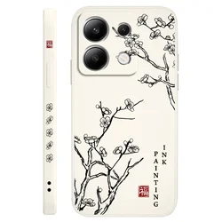 Fragrant Flowers Liquid Silicone Phone Case Cover - Redmi Note14 5G (White)
