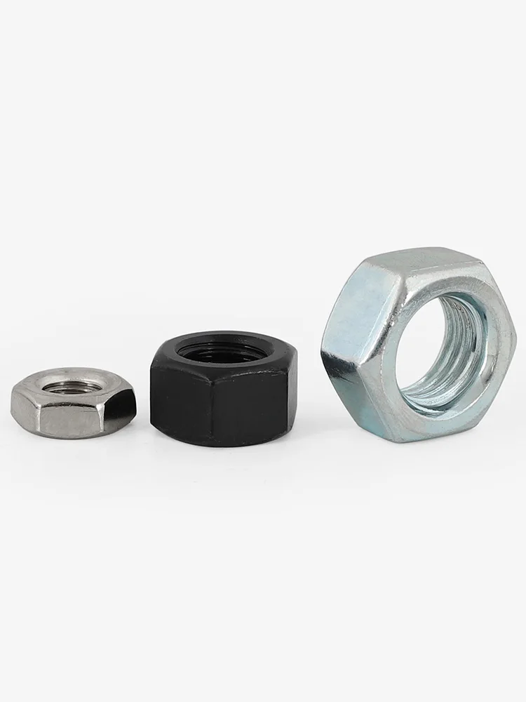 M1.2 M1.4 M1.6 M2 M2.5 M3 M4 M5 M6 M8 M10 M12 Nickel Plated/Black Nickel Hex Hexagon Nut hexagon nuts