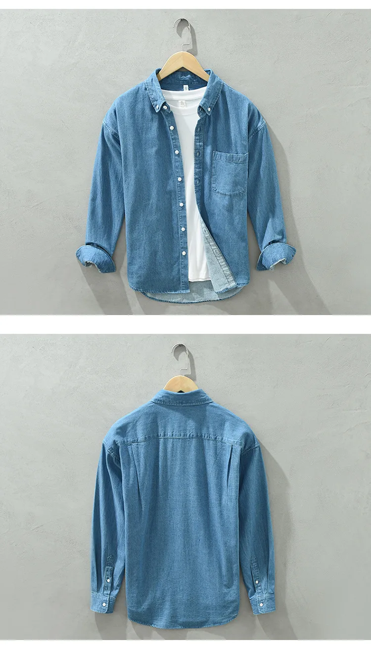 Men's Winter Shirt | Men's Denim Shirts | Long Sleeve Shirt