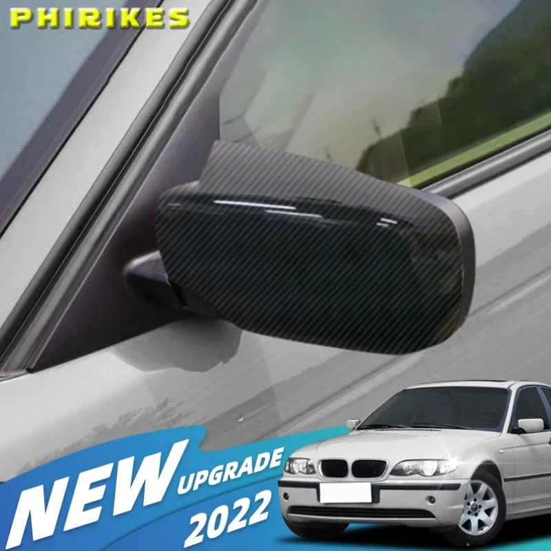

Carbon Fiber Pattern Black Side Mirror cover Caps Replacement for BMW E46 316i 318i 318d 320d 320i 325i 328i 330d 330i 1998-2005