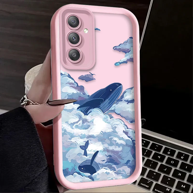 Dreamy Sky Blue Whale Phone Case Cover