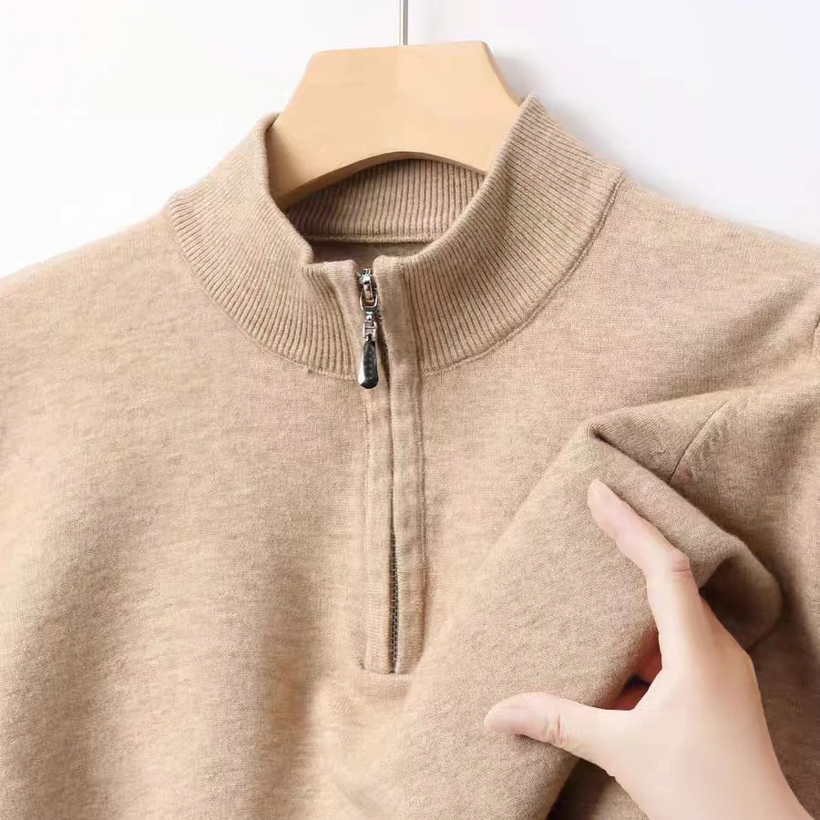 Animal Game Men's Knitwear Long Sleeve Pullover Sweater Polo Zipper Sweaters Solid Casual Streetwear Cardigan Men Cold Blouse