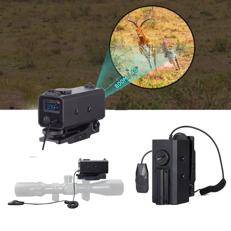 Laser Rangefinder Laser Distance Meter LE-032 Real-time Mini Laser Rangefinder 1200yard 1200m Distance Tactical Outdoor Hunting Scope Bow Mountable