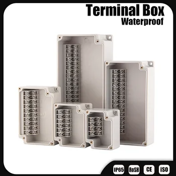 กลางแจ้งพลาสติก ABS ไฟฟ้าสายสาขากล่อง Distribution Enclosure Case Home Monitor กันน้ํา Terminal กล่อง 1