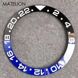 Elegant Ceramic Aluminum Watch Bezel Insert (Ceramic black - blue)