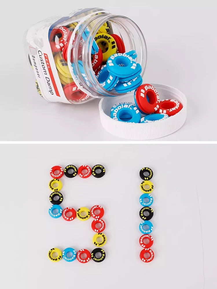 Description Picture 5 of itemBabolat Racquet Vibration Dampeners Colorful Reduce Professional Tennis Racket Accessories Damper Shock Absorber 20 PCS