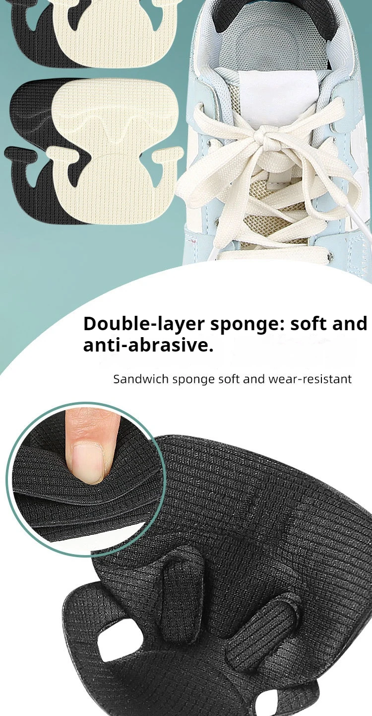 2Pcs/4Pcs Anti-slip Elefanten Sneaker Anti Abrieb Ferse Kissen Hohe Ferse Halbe Größe Kissen ferse Schutz Schuh Größe Teller – Detail 5
