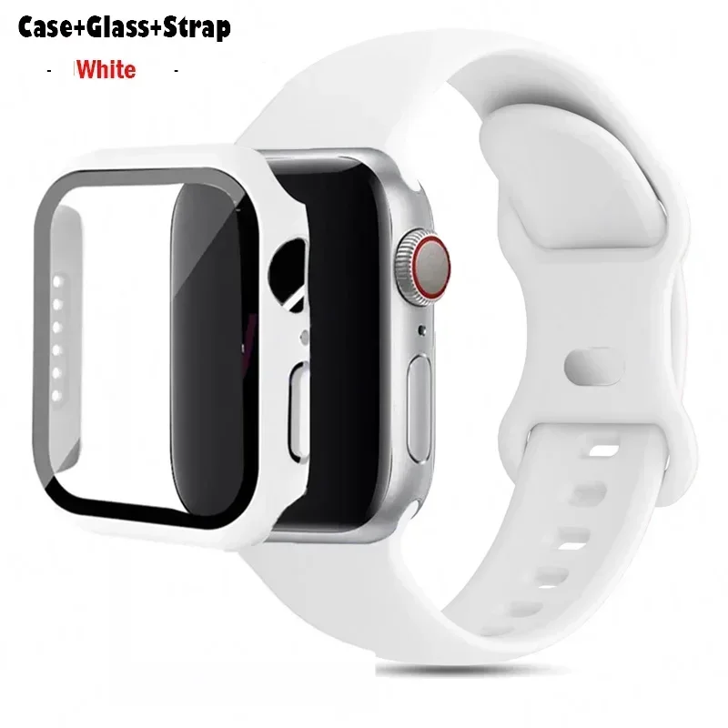 Premium Silicone Watchband with Glass Case