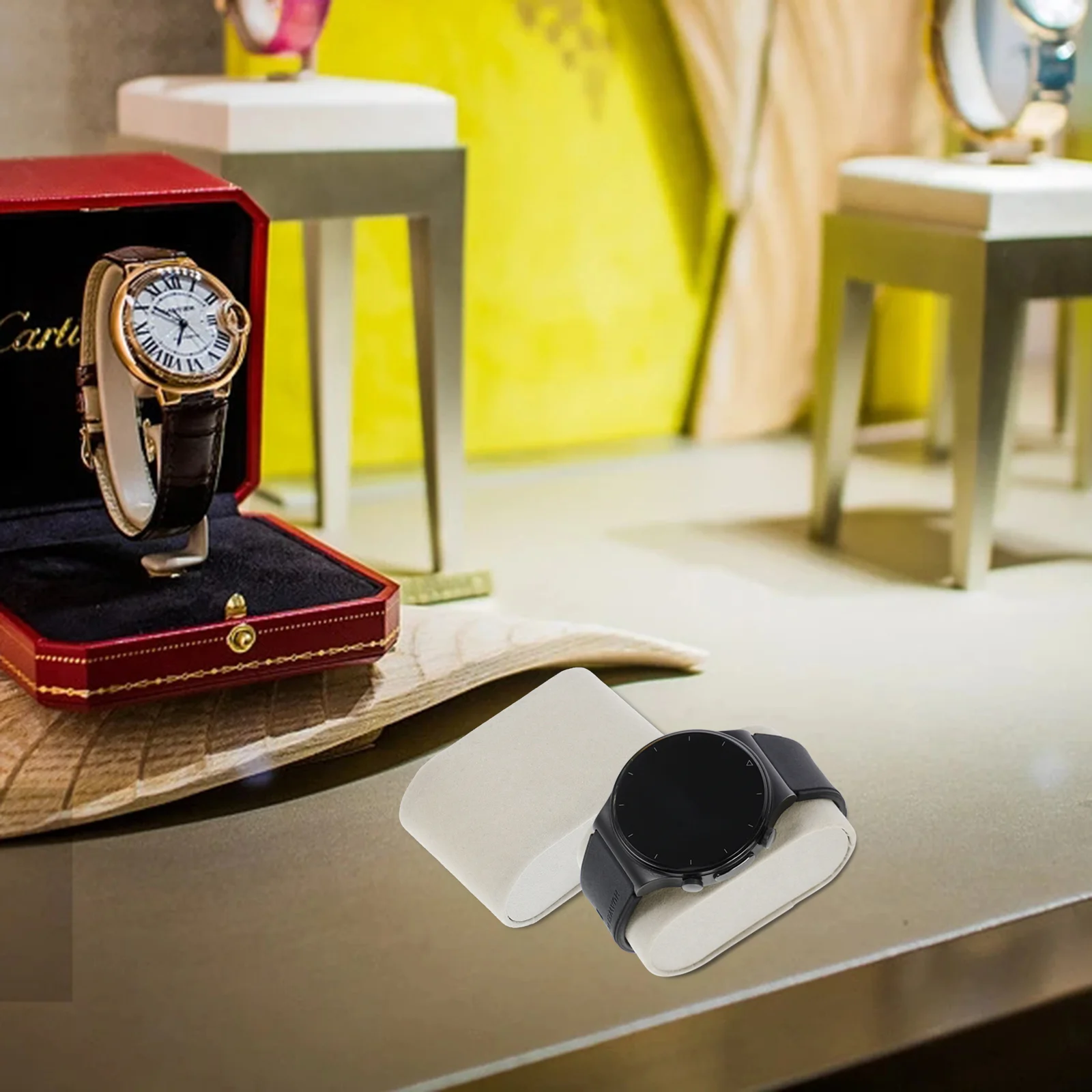 Watch Display Stand 6 Pcs Jewelry Display Stand Bangle Pillow Watch White Pillowcase Bracelet Holder
