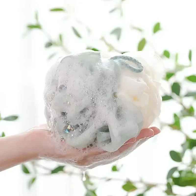 Soft Shower Mesh Foaming Sponge Bath Bubble Ball Body Skin Scrub Exfoliating Scrubber Back Brush Bathroom Shower Accessories 2