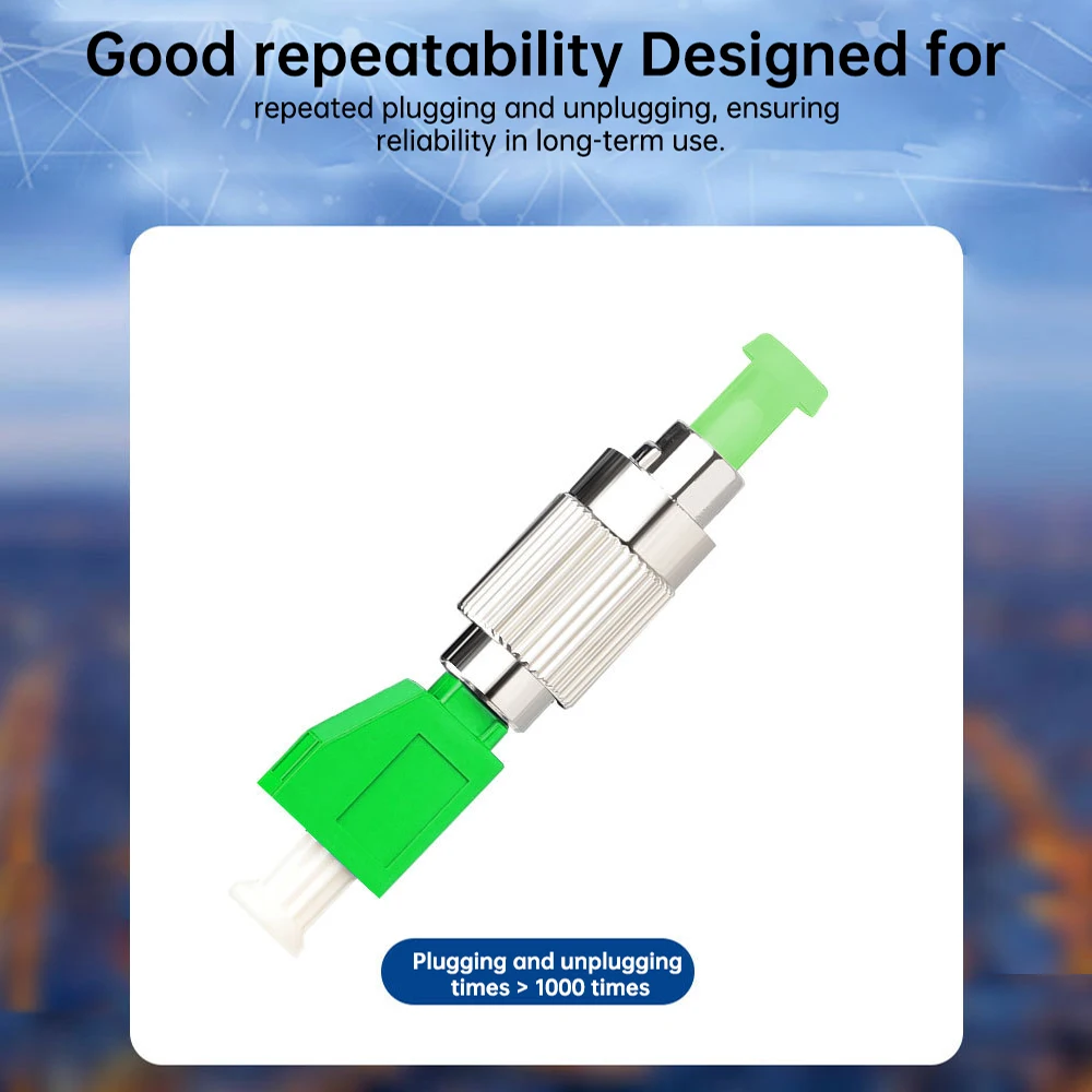 FC/APC Male to LC/APC Female Adapter Simplex Hybrid Optical Fiber Connector for Visual Fault Optical Locator Jumpers